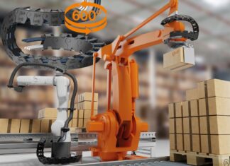 Industrieroboter mit 600° Drehwinkel