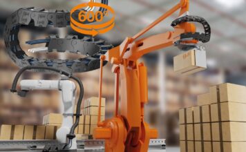 Industrieroboter mit 600° Drehwinkel